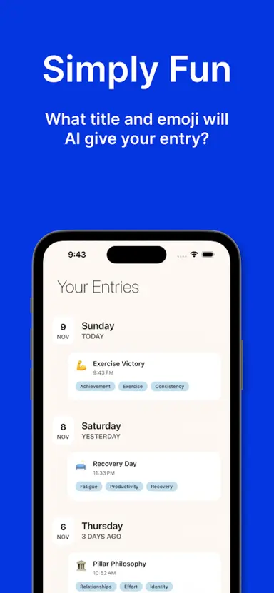 Beautiful Elora journaling app interface with elegant design and smooth user experience